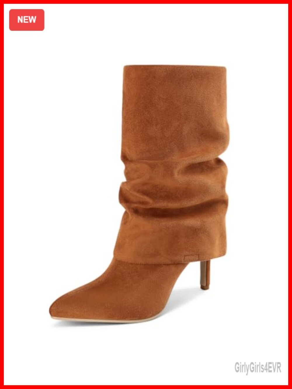 Women's Faux Leather Slouch Ankle Boots Stiletto Heel Pointed Toe Zip